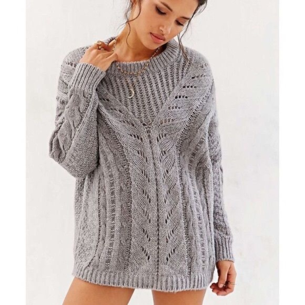 Urban outfitters chunky grey knit sweater
